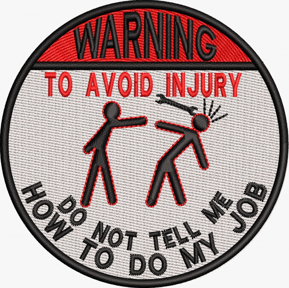 ECUSON / EMBLEMA - WARNING ROSU
